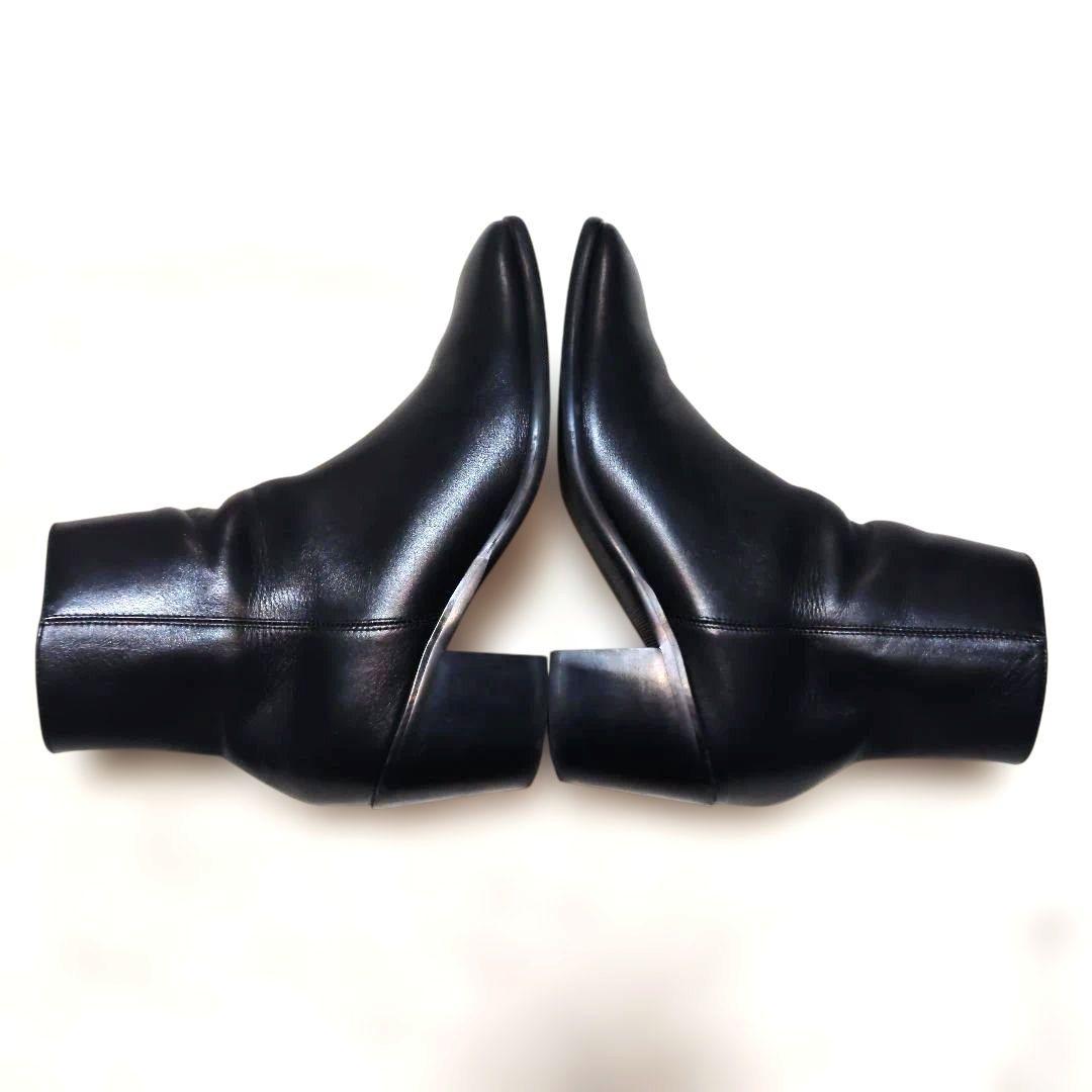 Lui's サイドジップ ヒールブーツ 41 ブラック