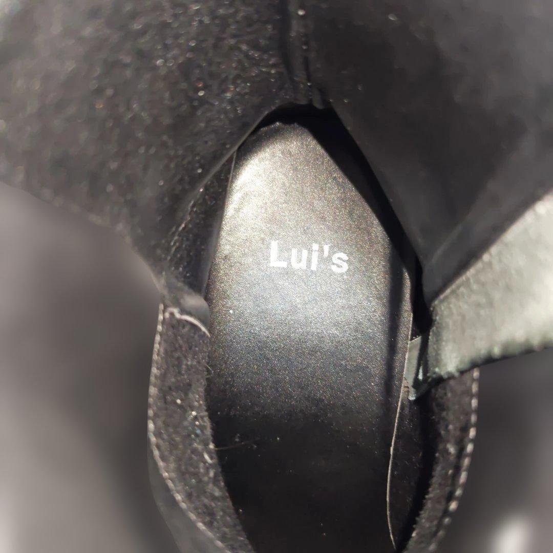 Lui's サイドジップ ヒールブーツ 41 ブラック