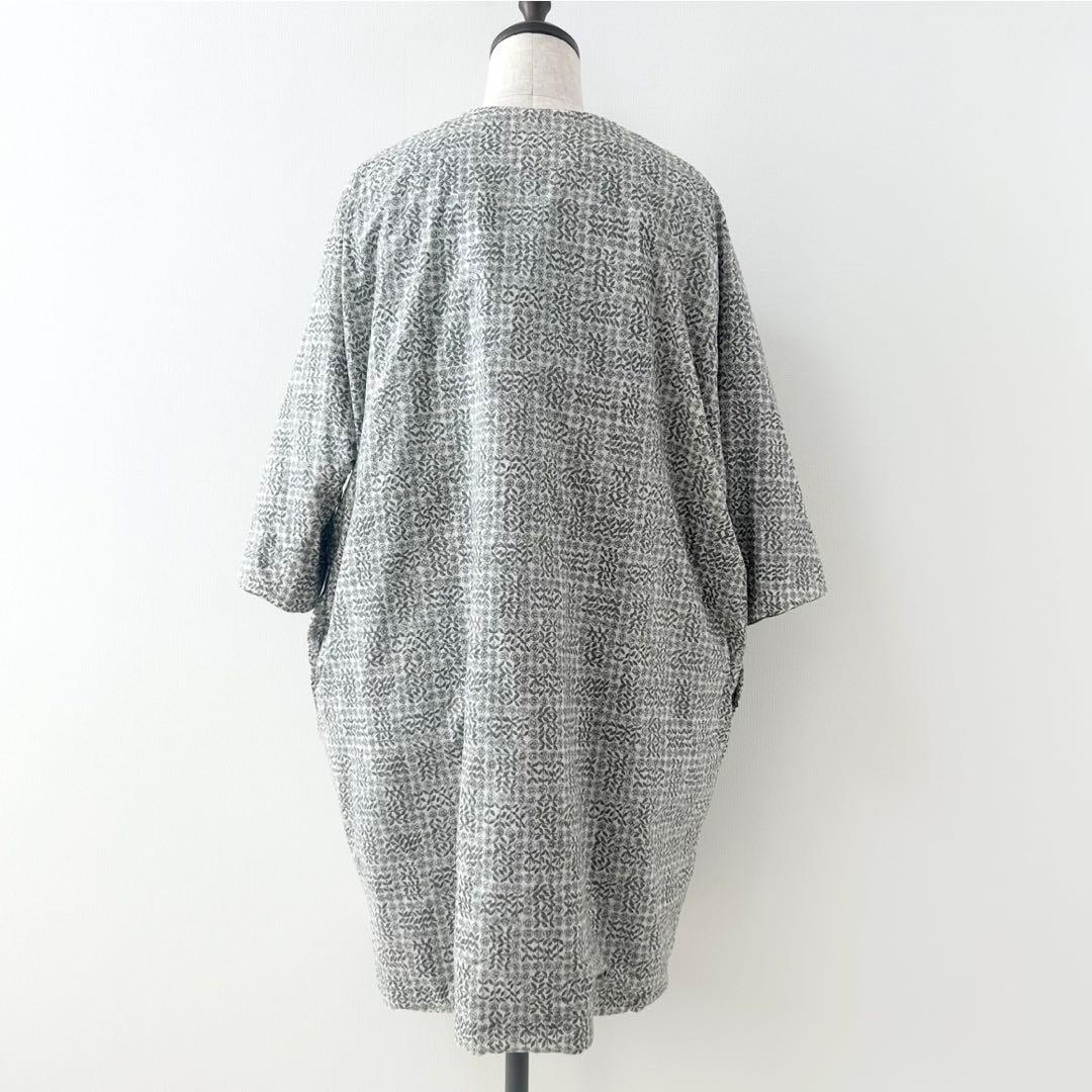 ミナペルホネン　tambourine タンバリン　リバーシブルコート　刺繍