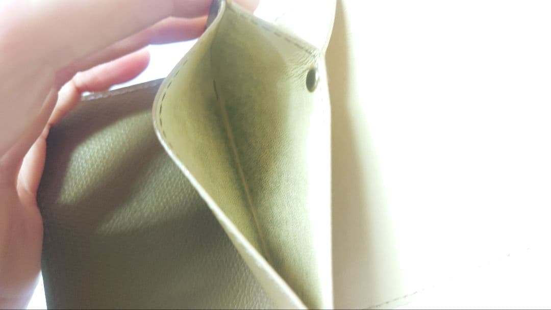 ✨ほぼ未使用✨abrAsus アブラサス 小さい財布 アイボリー モスグリーン