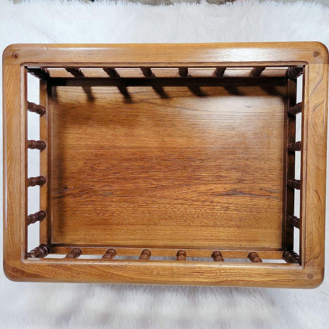 激レア レトロ✨オールド カリモク 木製 キッチンワゴン　キャスター付　2段