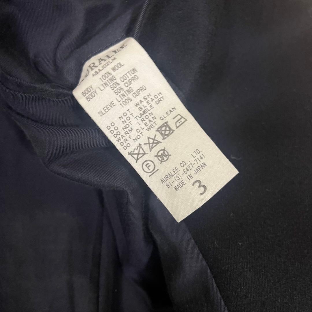 ジャケット・アウター AURALEE LIGHT MELTON DOUBLE-BREASTED JA