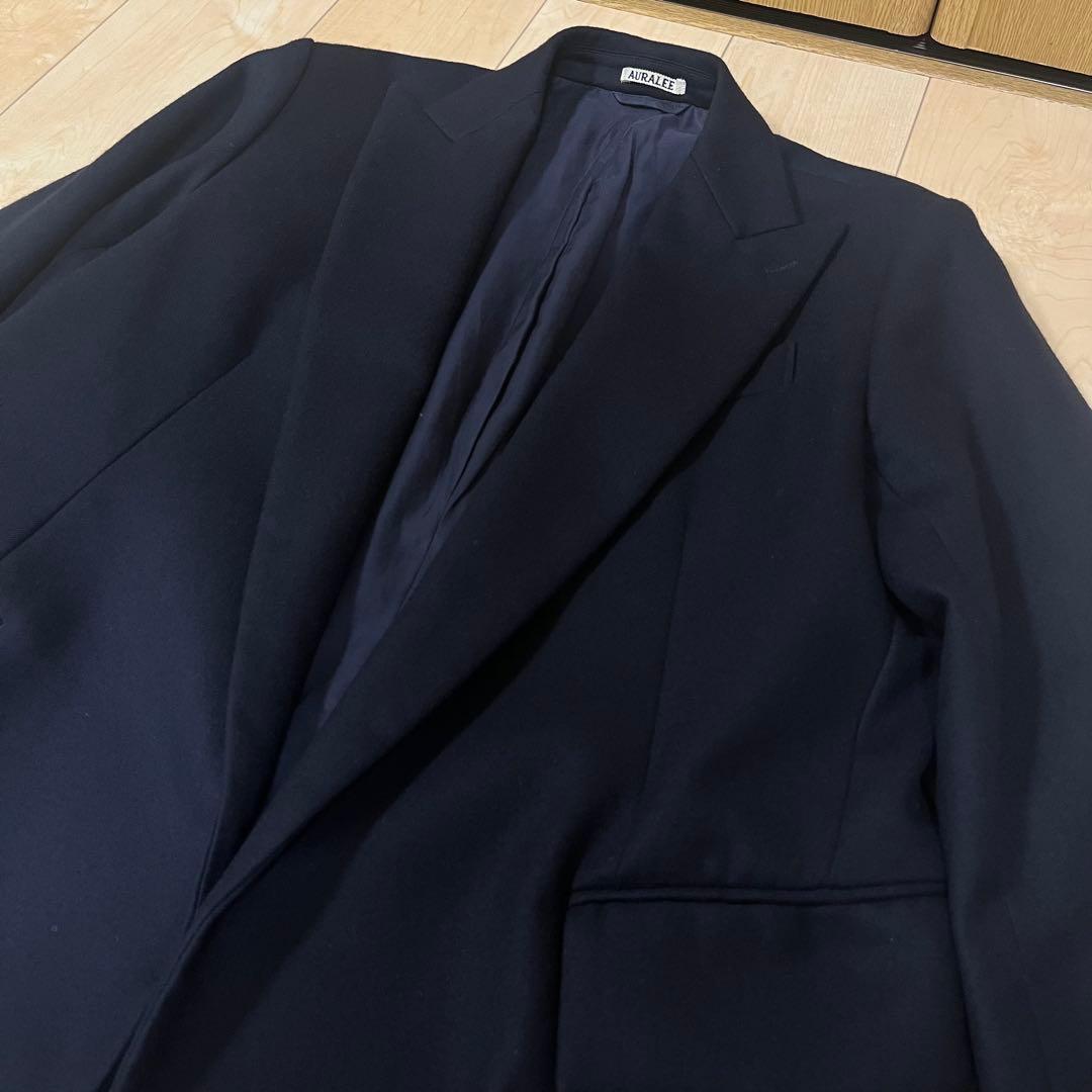 ジャケット・アウター AURALEE LIGHT MELTON DOUBLE-BREASTED JA