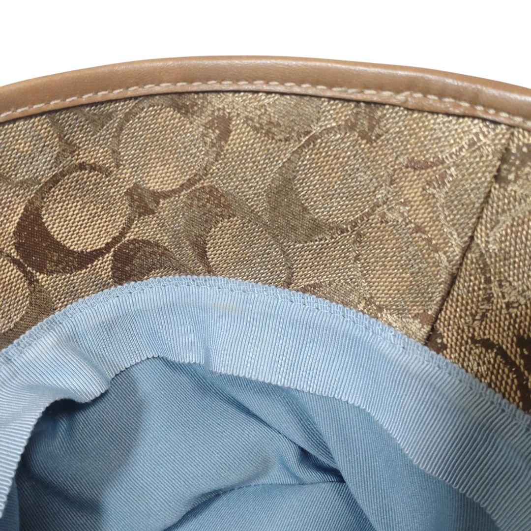 【極美品】COACH パッチワーク バケットハット シグネチャー　マルチカラー