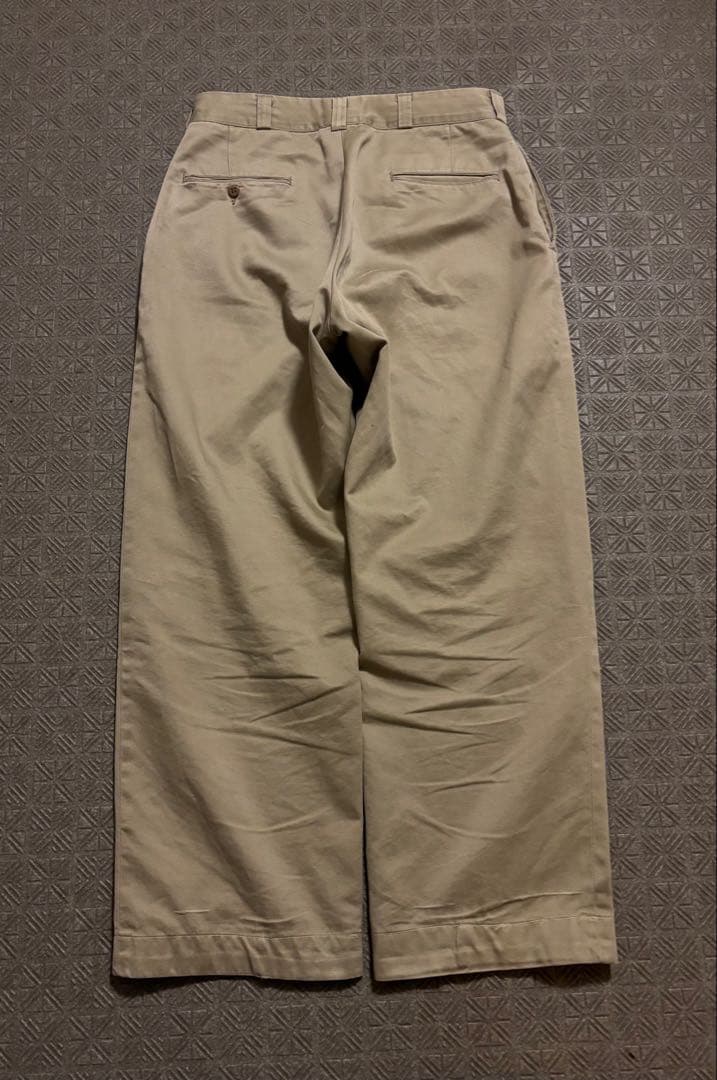 60s US ARMY チノ ワークパンツ オールコットン ベージュ カーキ