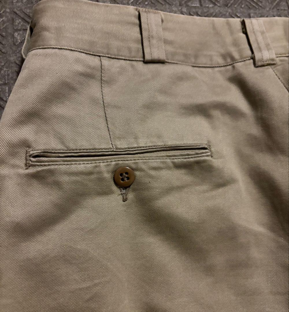 60s US ARMY チノ ワークパンツ オールコットン ベージュ カーキ