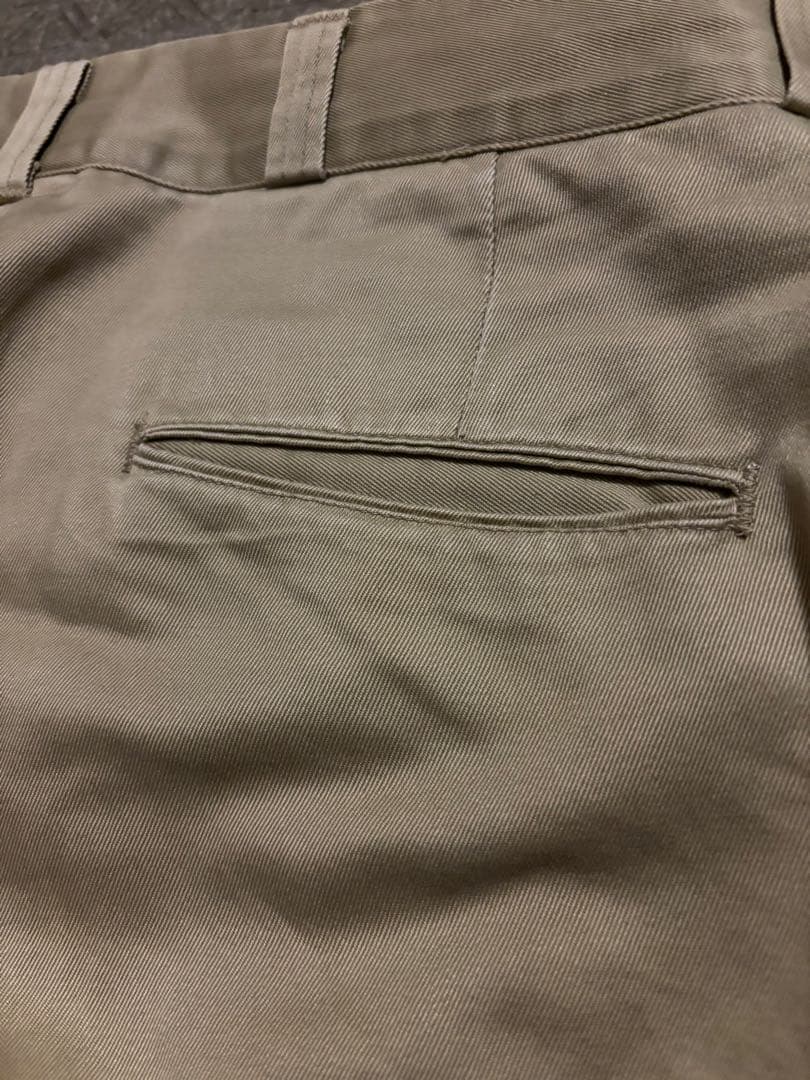 60s US ARMY チノ ワークパンツ オールコットン ベージュ カーキ