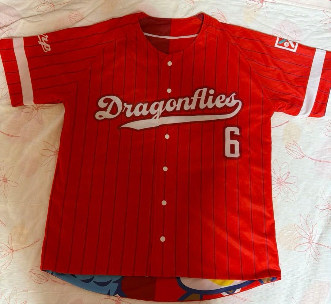 広島ドラゴンフライズ　 カープコラボ　ユニフォーム ベースボールシャツ　L