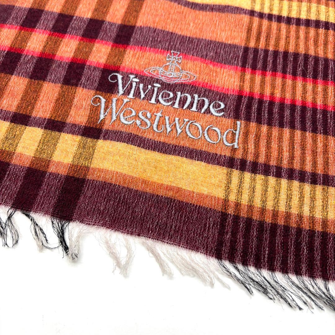 タグ付未使用品 VivienneWestwood サクサク薄手レディースマフラー