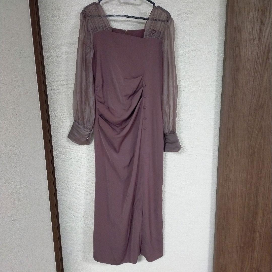 【極美品】エトル ドレープデザインIラインドレス