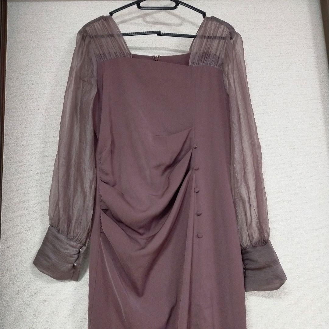 【極美品】エトル ドレープデザインIラインドレス