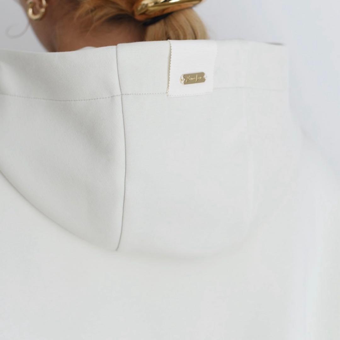 ⭐️完売品⭐️Eimee Lawプリーツヘム ダブルジップダンボールパーカー/グレー