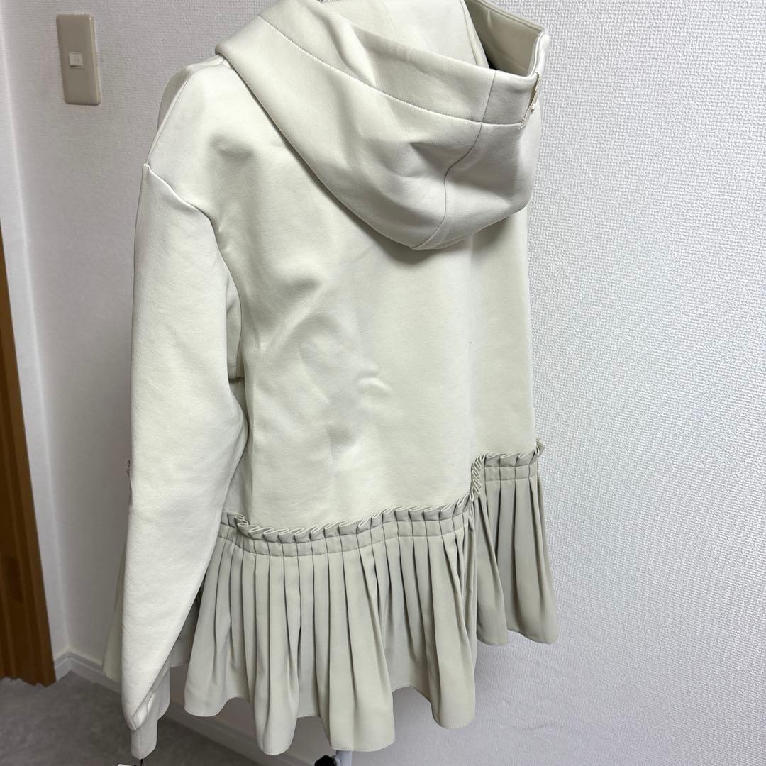 ⭐️完売品⭐️Eimee Lawプリーツヘム ダブルジップダンボールパーカー/グレー