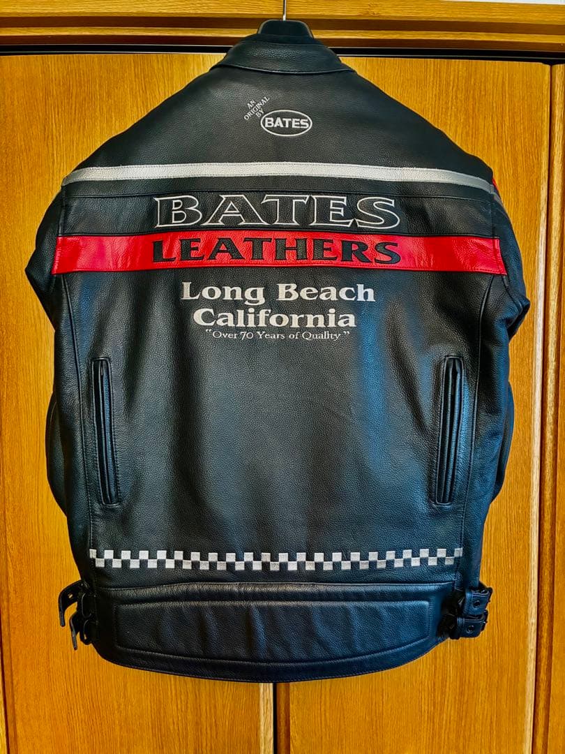 BATES レザージャケット 本革 ライディングジャケット ライダース XXL