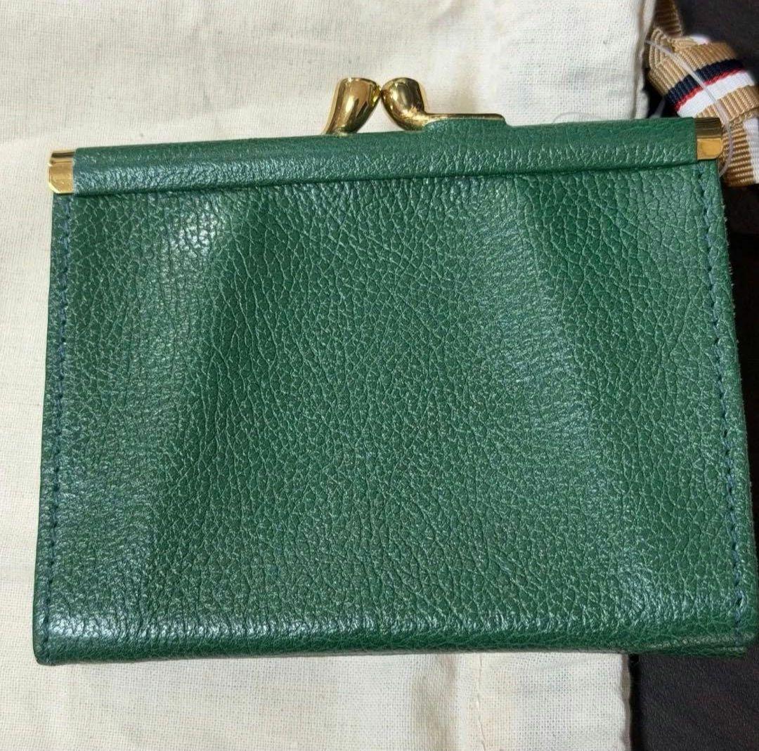 {新品未使用} イルビゾンテ 二つ折り がま口 財布 グリーン