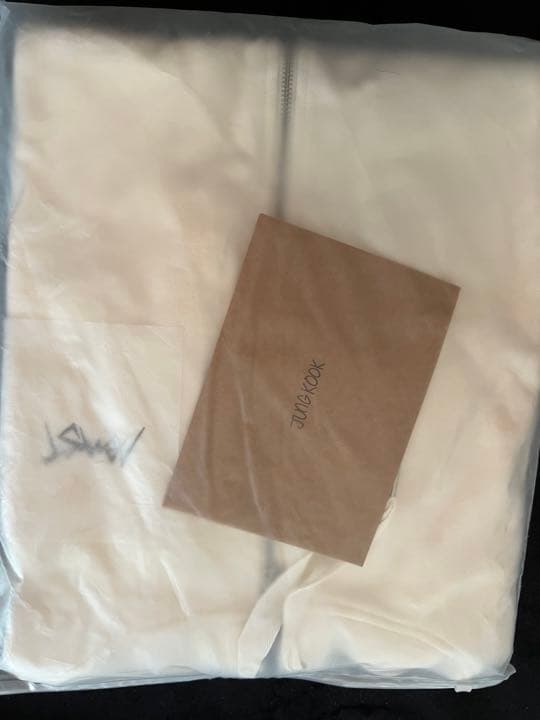 アーティストメイド BTS ジョング クジップアップフーディ Mサイズ【白】