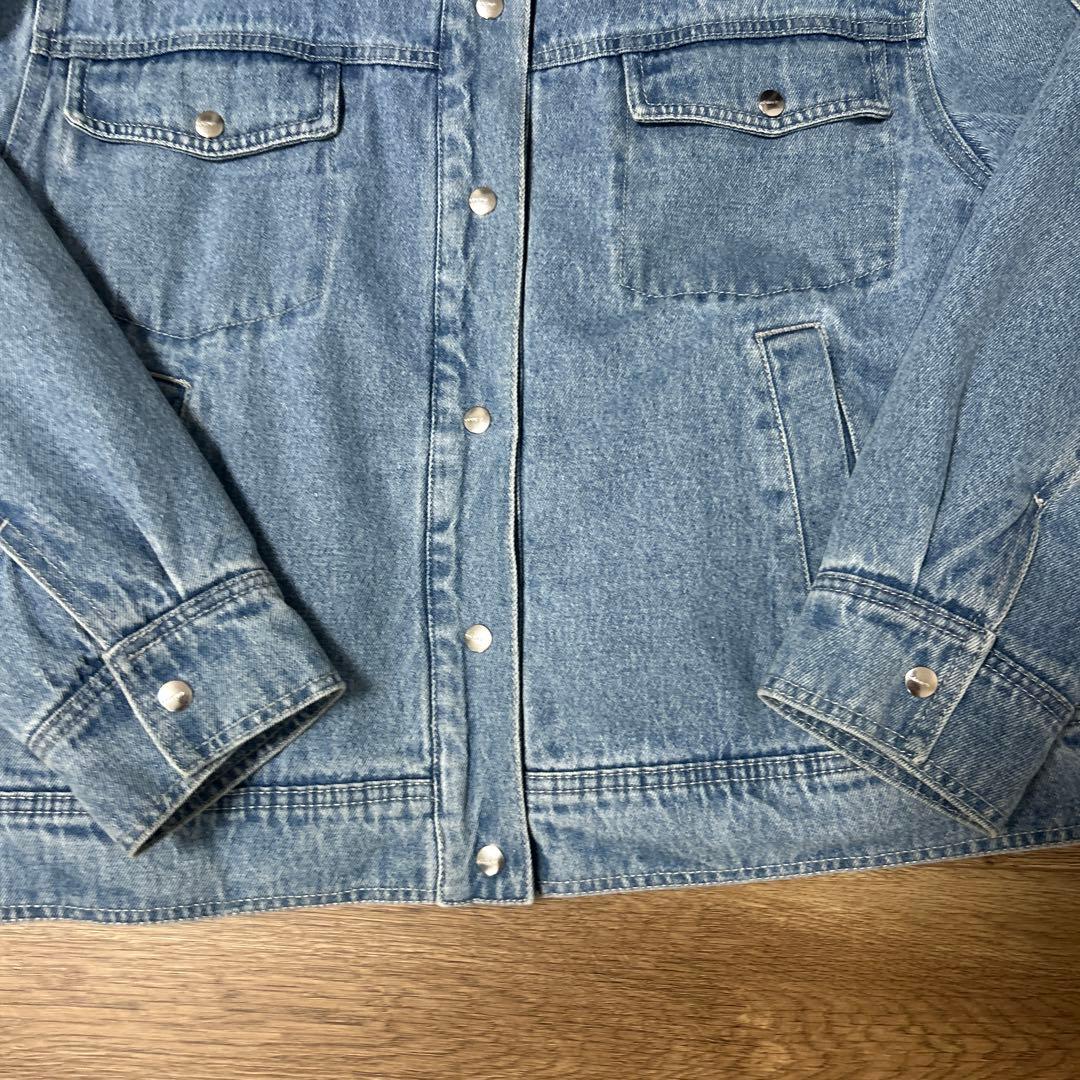 adidas ボア襟付きデニムジャケット