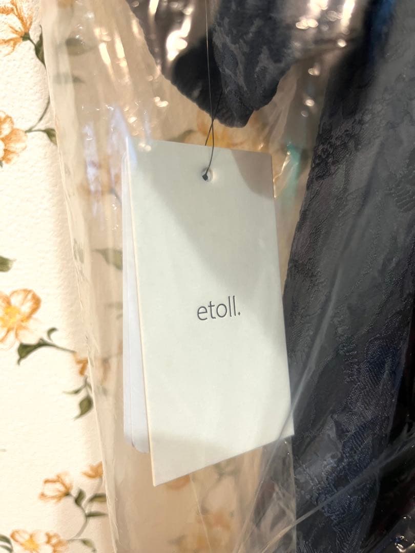 ダークグレー パフスリーブ ロングドレス