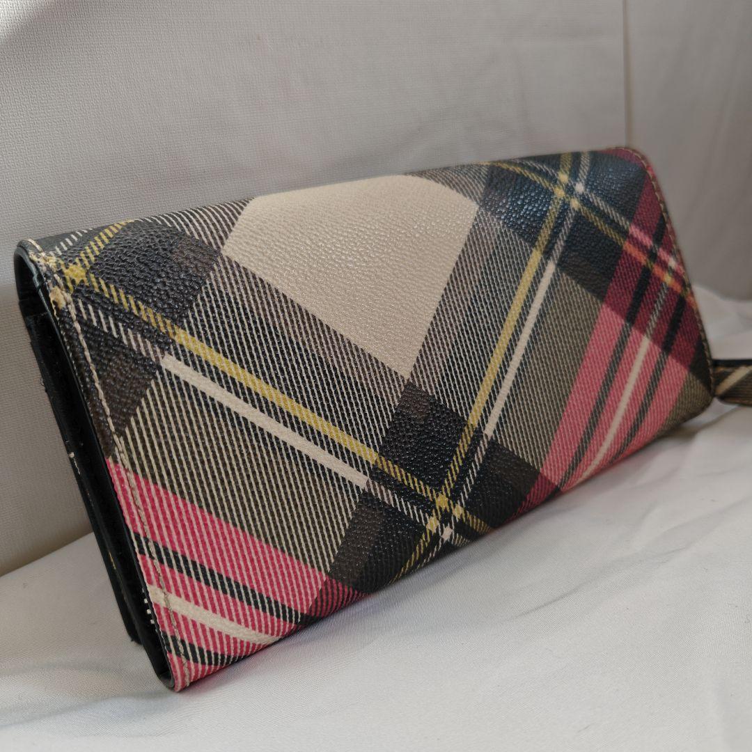 未使用級　ヴィヴィアンウエストウッド DERBY チェック　長財布　オーブ