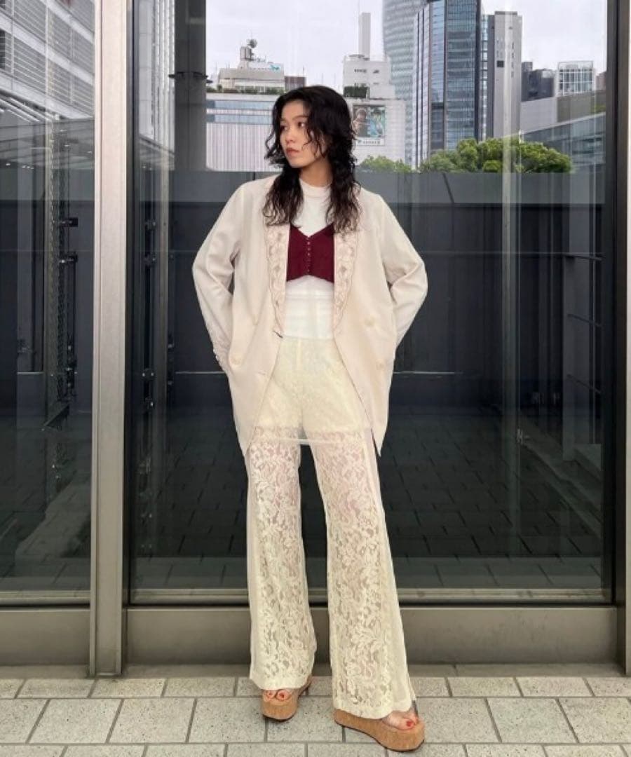 パンツ MEDI LINGERIE LIKE LACE PANTS