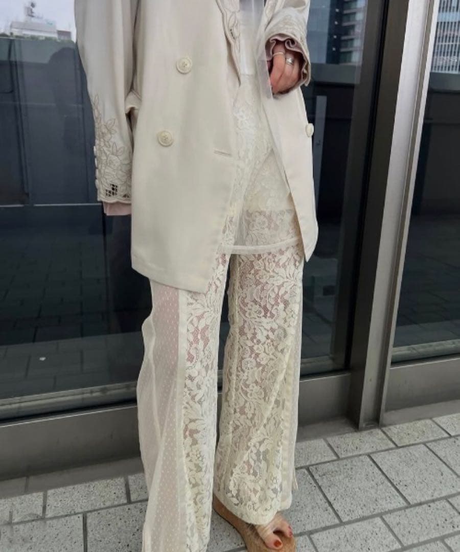 パンツ MEDI LINGERIE LIKE LACE PANTS