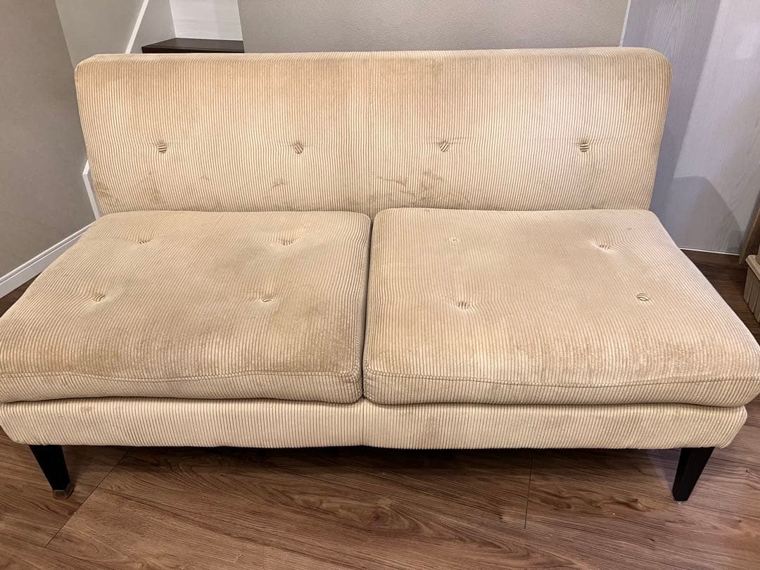 クラッシュゲート コーデュロイソファ チーク お値下げ交渉可