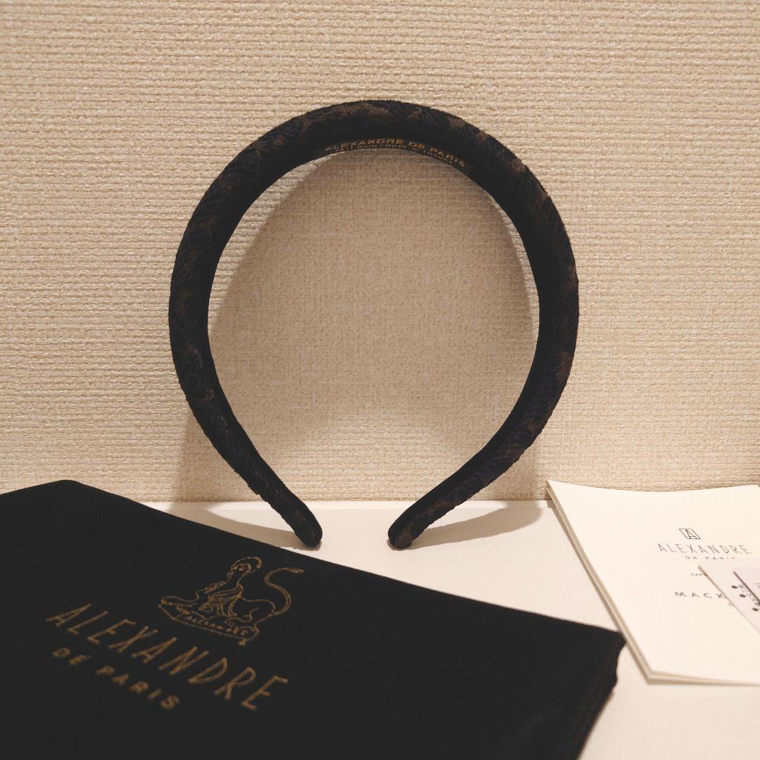 未使用　ALEXANDRE DE PARIS　カチューシャ　ベロア　花柄　豹柄