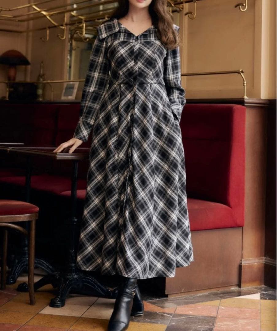 ワンピース Coutume Plaid Flare Dress