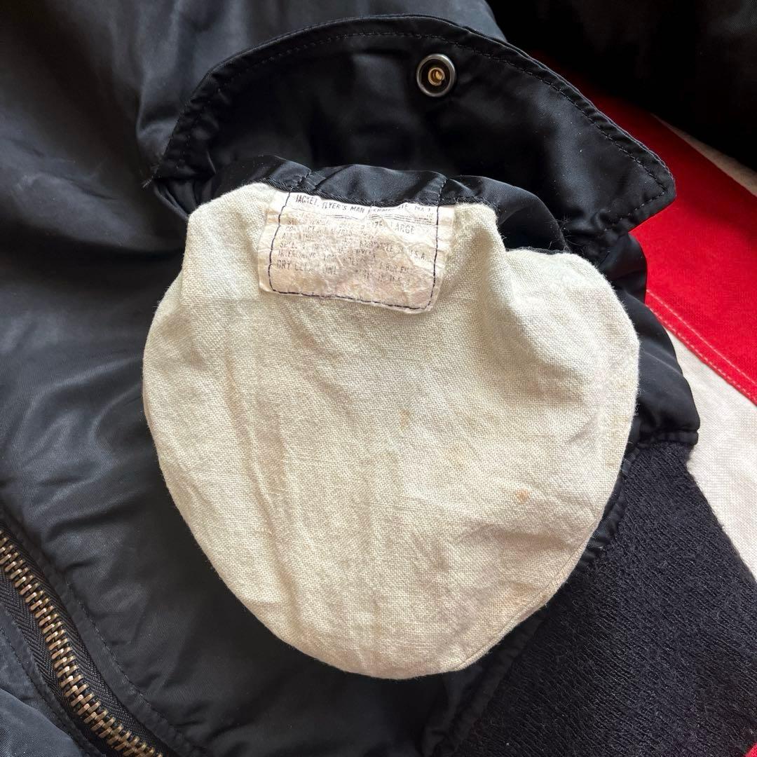 80s ビンテージ ALPHA アルファ MA-1 ブラック L アメリカ製