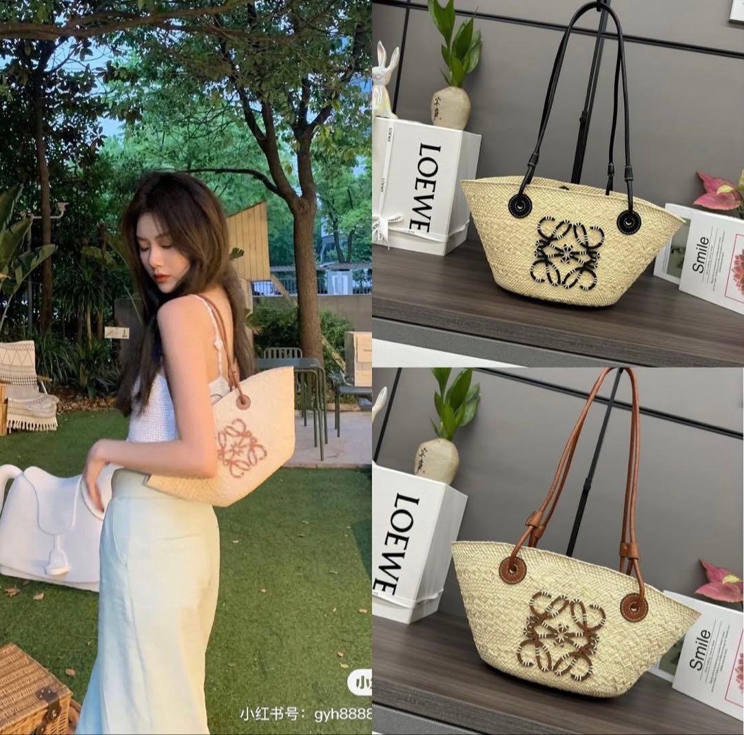 【美品】正規品 LOEWE アナグラム カゴバッグ スモール