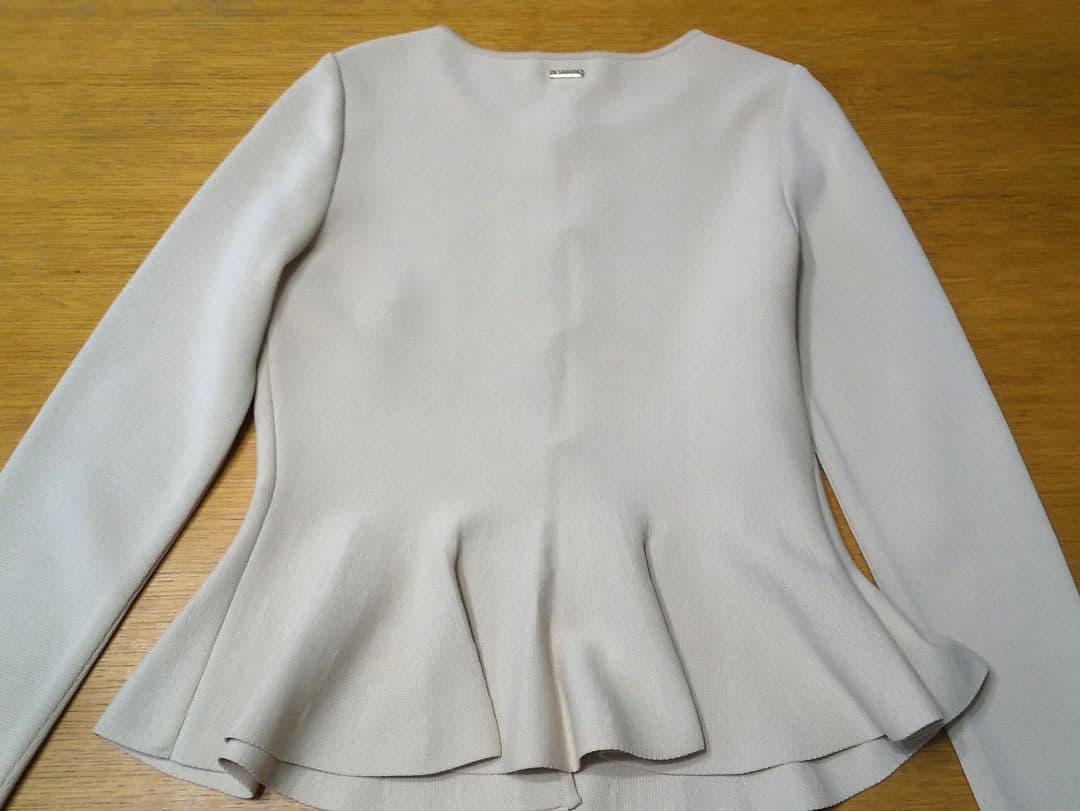 ☆*☆様 EPOCA エポカ★ノーカラーペプラム ニットジャケット ★ベージュ