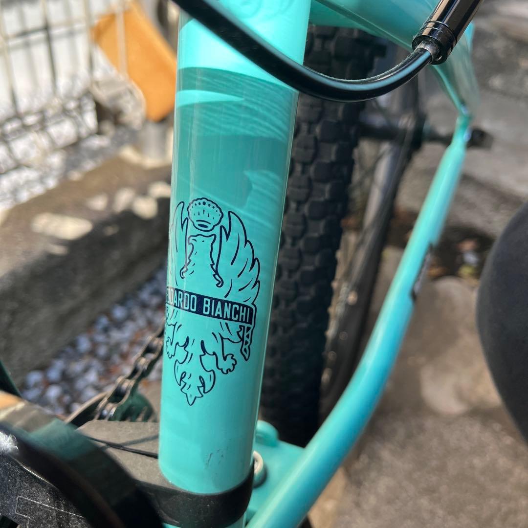 Bianchi Pista チェレステ7段変速 子供用クロスバイク　オマケ付