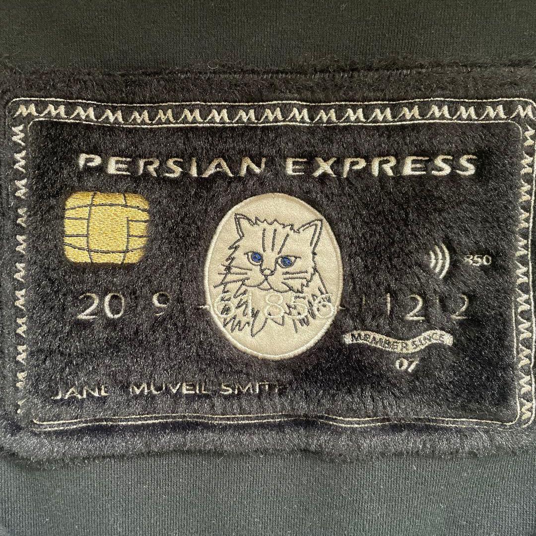 ミュベール　MUVEIL　スウェット　猫　トレーナー　黒　長袖