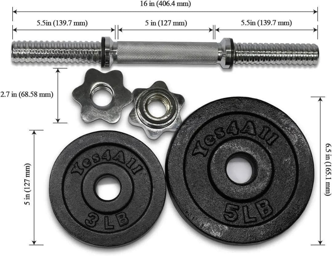 Yes4All アジャスタブルダンベル 52.5 ポンド