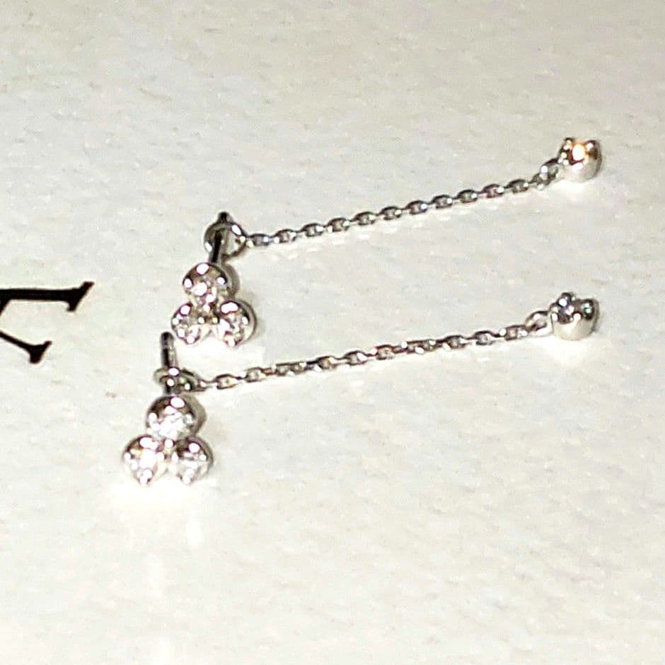 ヴァンドーム青山 ダイヤモンド ピアス 2way ◆チャーム取り外し可