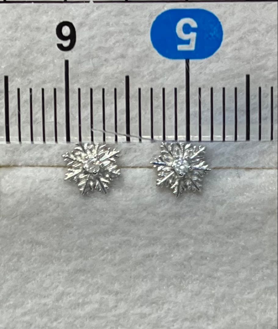 超お得 最終値 美品希少K10WGダイヤ白雪姫ピアス nojess好きにも