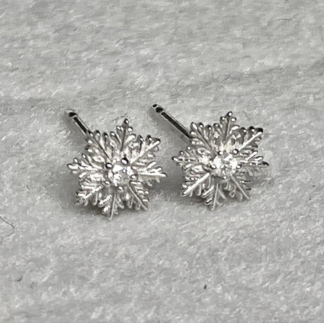 超お得 最終値 美品希少K10WGダイヤ白雪姫ピアス nojess好きにも