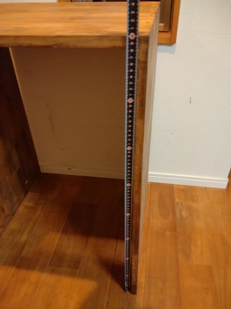 木製　ハンドメイド　オーダー　ワトコオイル　　　　　コの字　シェルフ　棚　水槽台