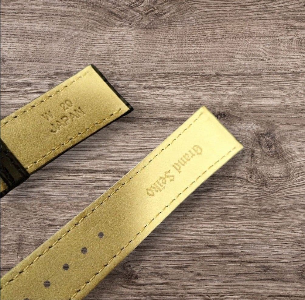 希望額があったら…☆レザーベルト 純正 黒　グランドセイコー　クロコ　20ｍｍ