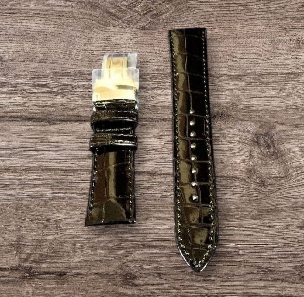 希望額があったら…☆レザーベルト 純正 黒　グランドセイコー　クロコ　20ｍｍ