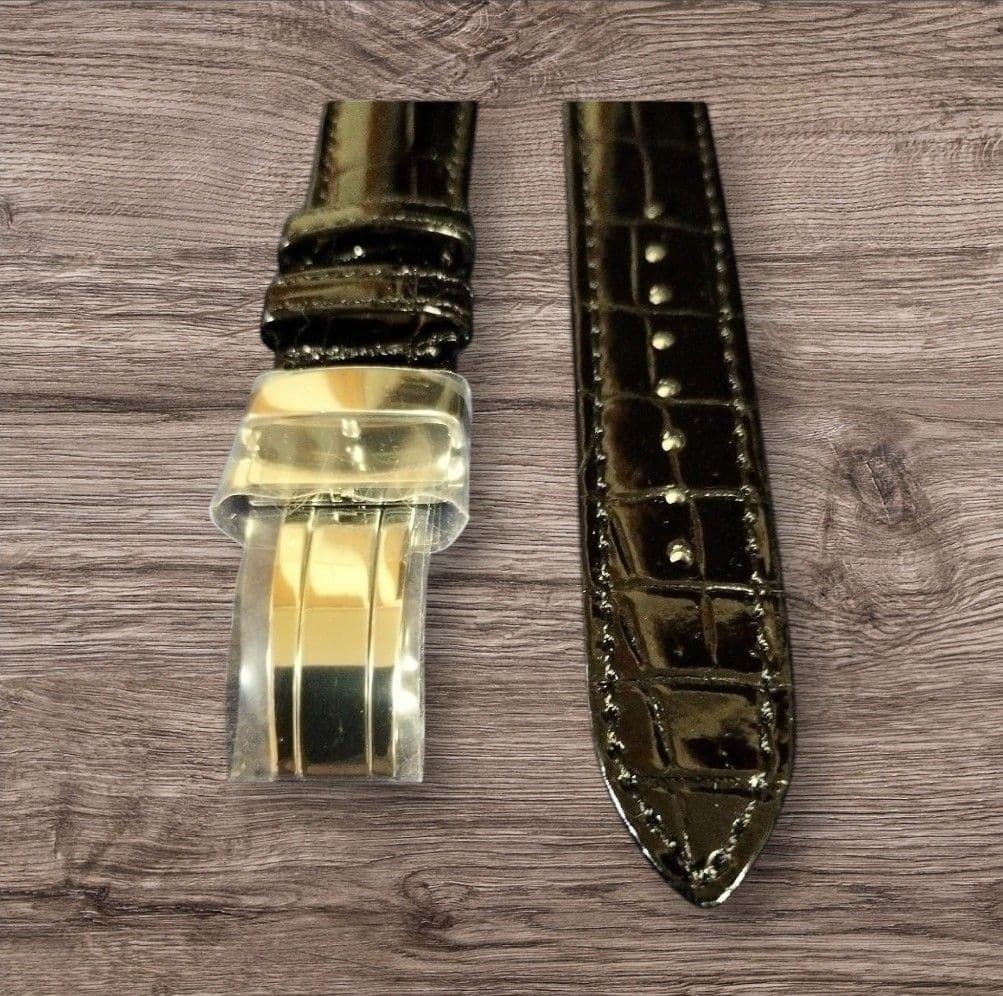 希望額があったら…☆レザーベルト 純正 黒　グランドセイコー　クロコ　20ｍｍ