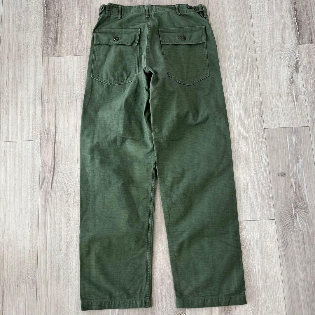 orSlow オアスロウ ベイカーパンツ ファティーグ Sオリーブ ボタンフライ