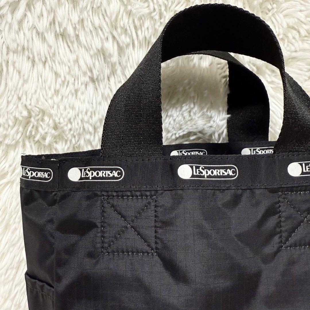 美品 アダムエロペ レスポートサック リバーシブル トート バッグ ブラック