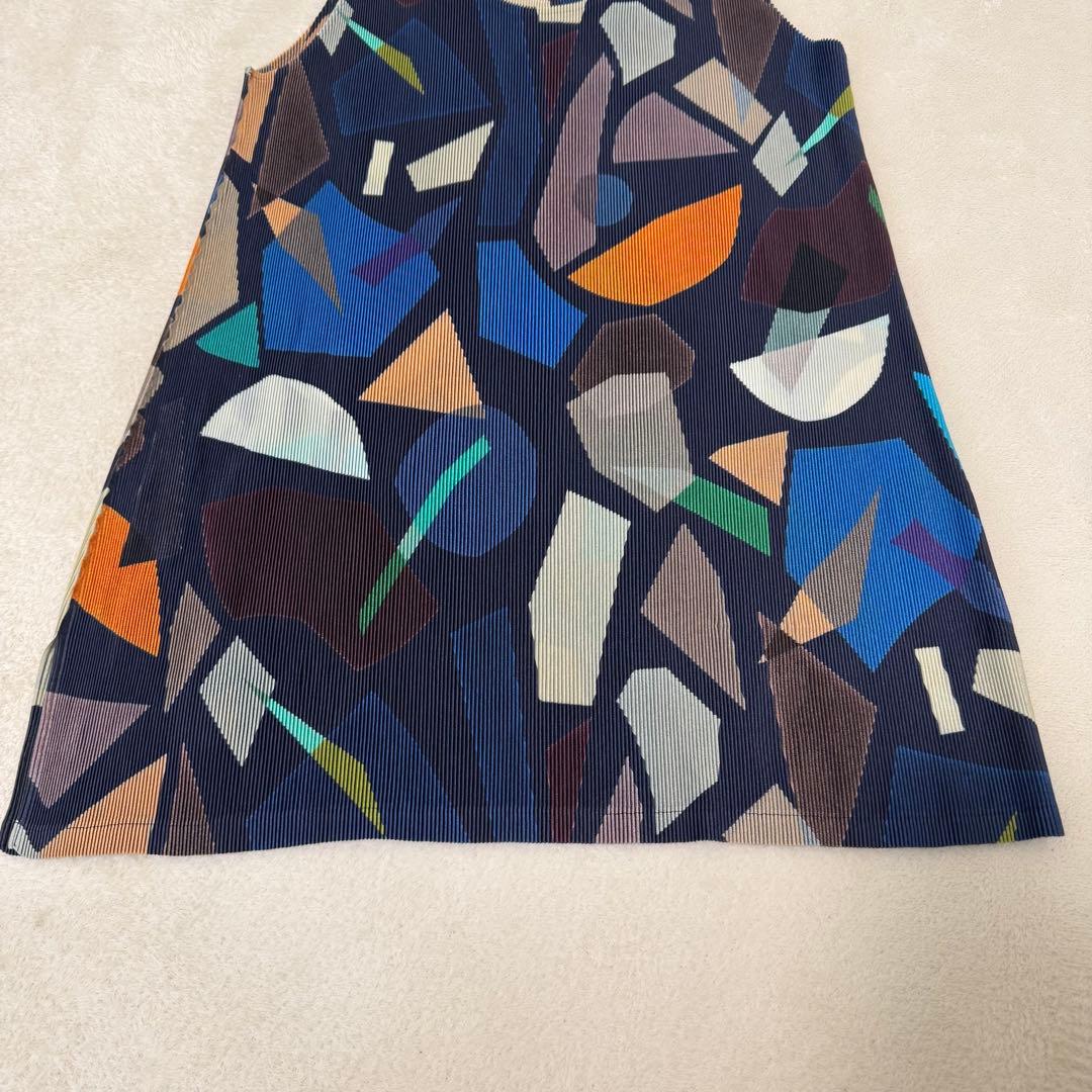 極美品✨PLEATS PLEASE プリーツ　総柄　チュニック　Lサイズ