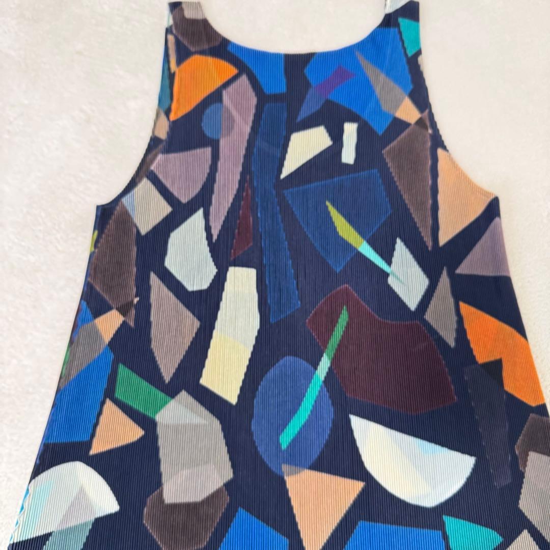 極美品✨PLEATS PLEASE プリーツ　総柄　チュニック　Lサイズ