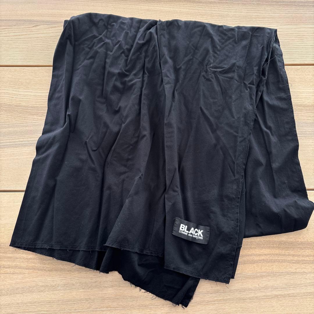 【美品】ブラックコムデギャルソン コットン マフラー