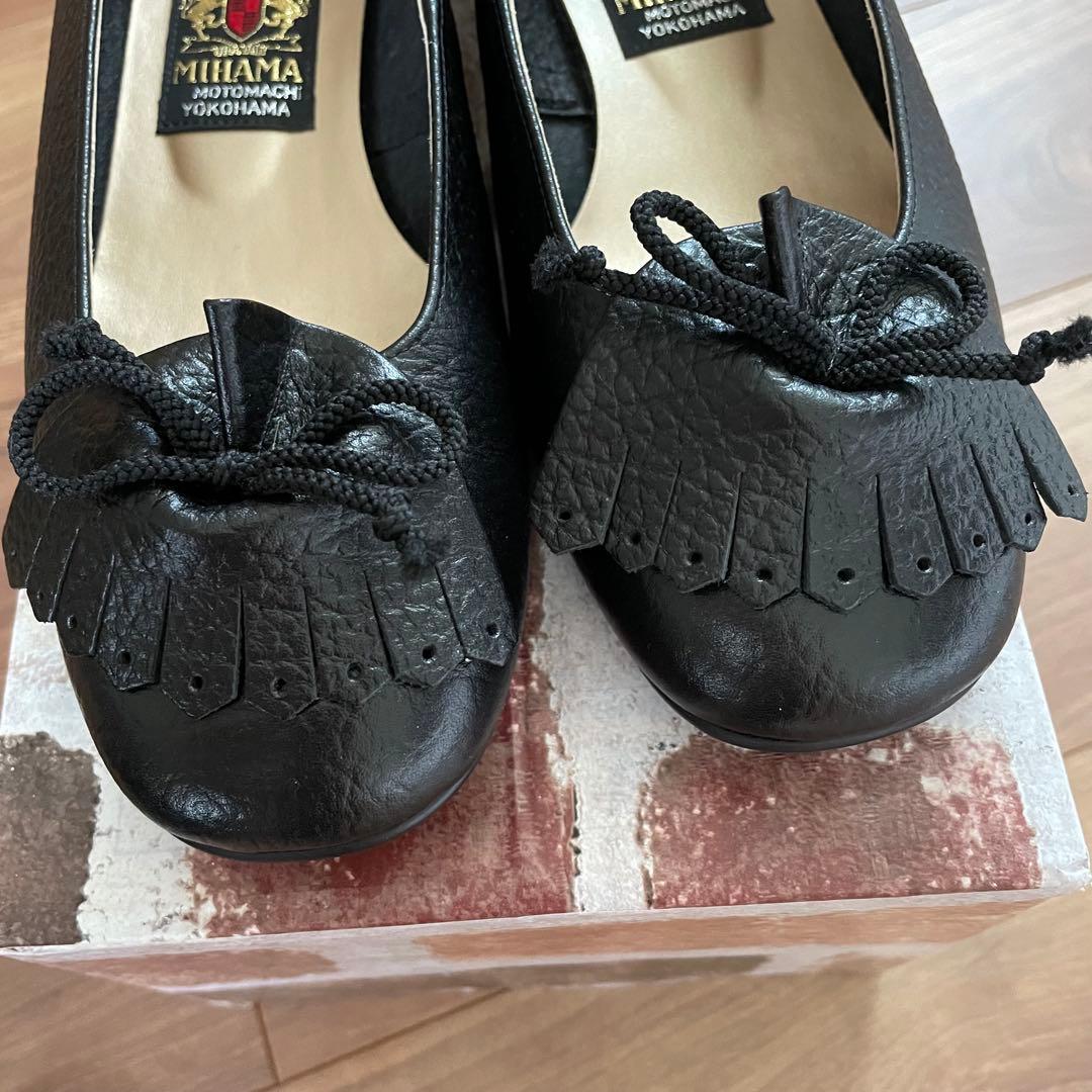 新品・未使用　MIHAMA カジュアルシューズ （紺型押）24.5cm