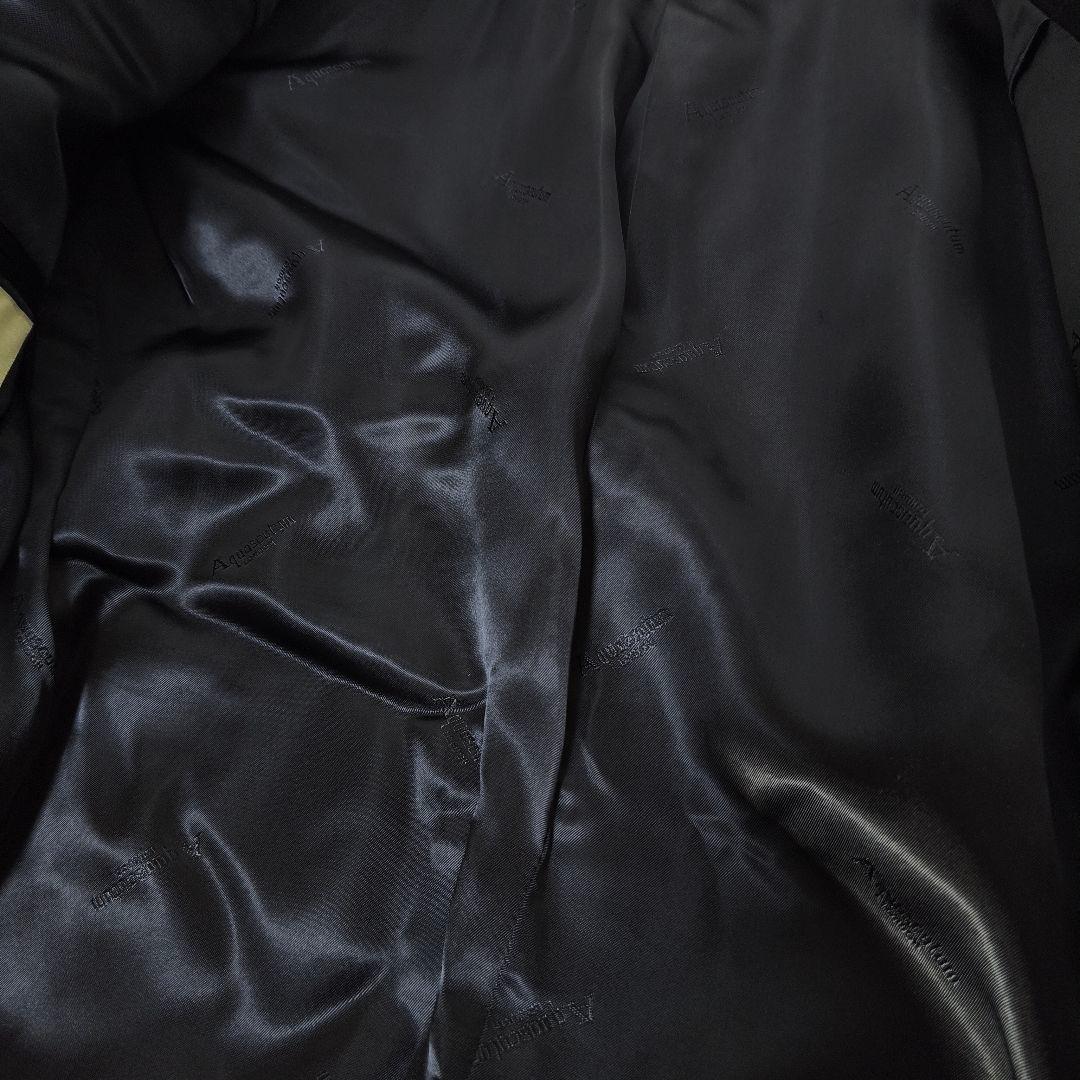 美品✨アクアスキュータム カシミヤ100% チェスターコート 比翼仕立て 黒