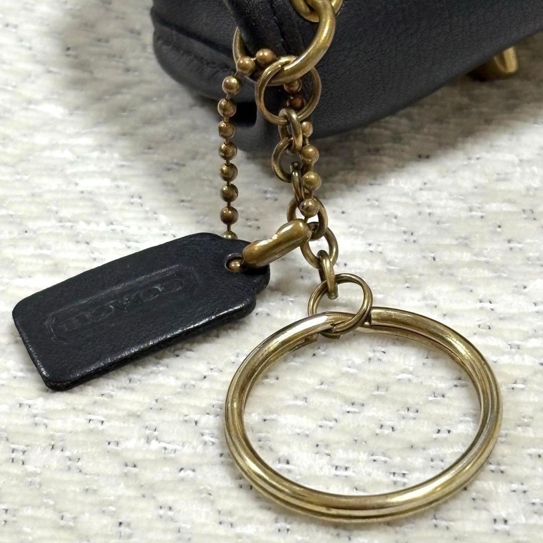 小物 90s VINTAGE COACH 7012 CITY KEY FOB BLK
