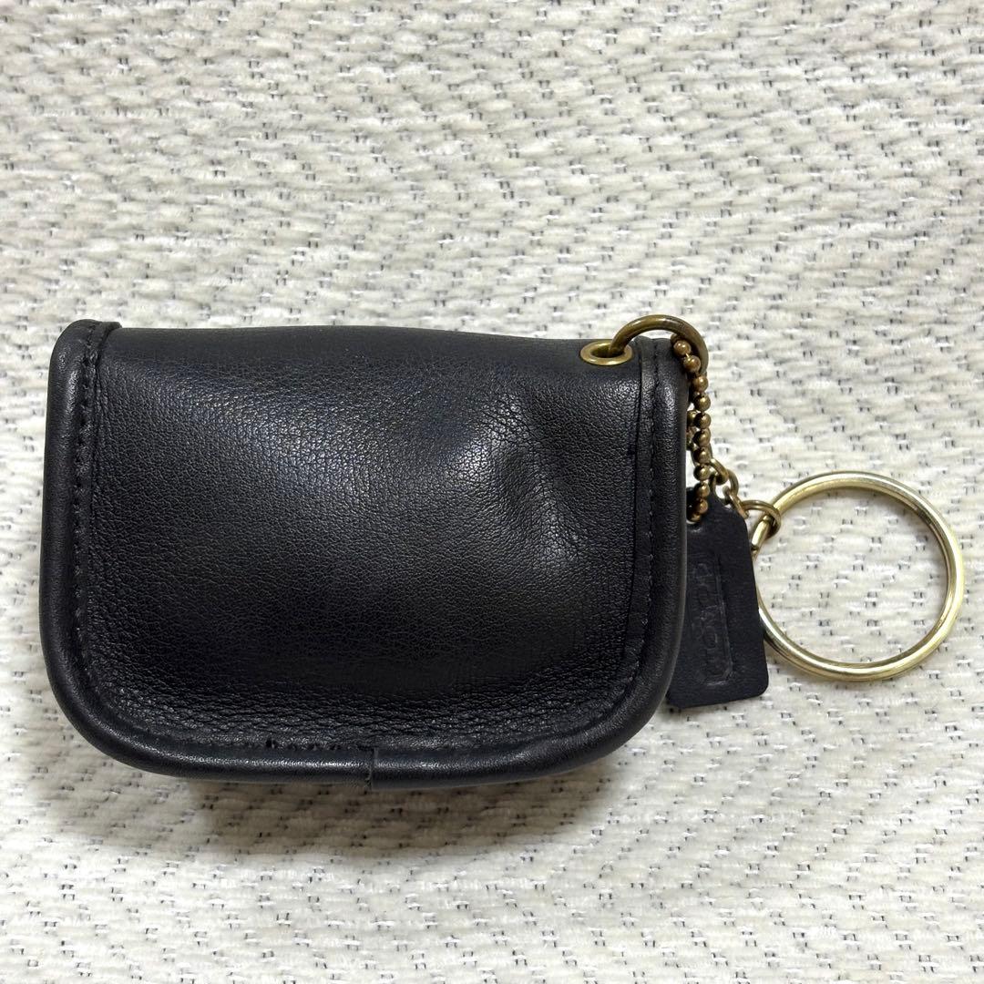 小物 90s VINTAGE COACH 7012 CITY KEY FOB BLK